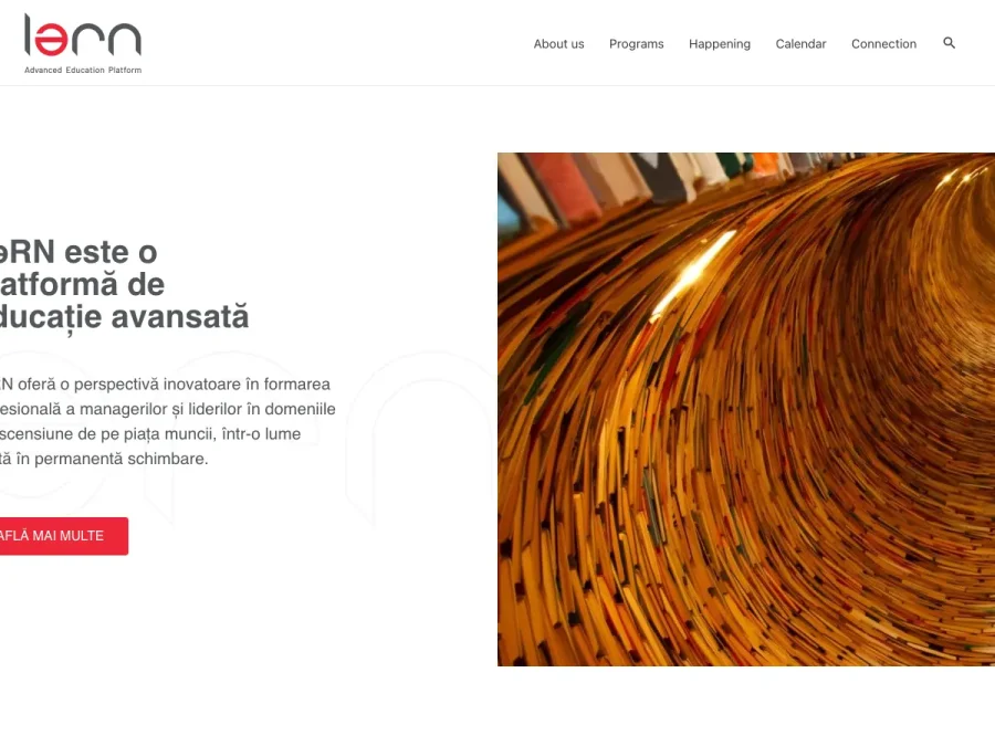 Captură de ecran a site-ului LəRN, pagina principală