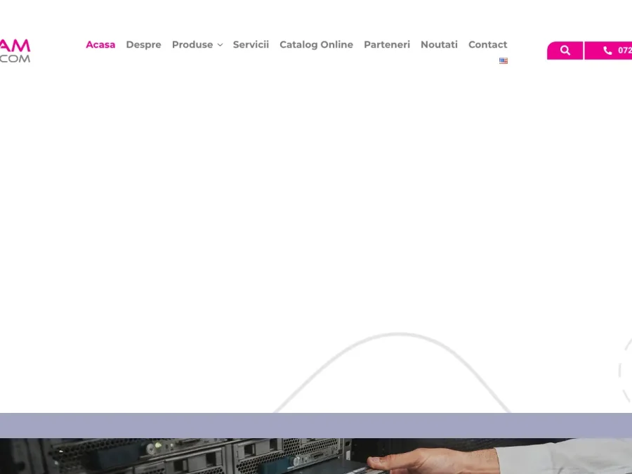 Captură de ecran a site-ului Team Telecom, pagina principală