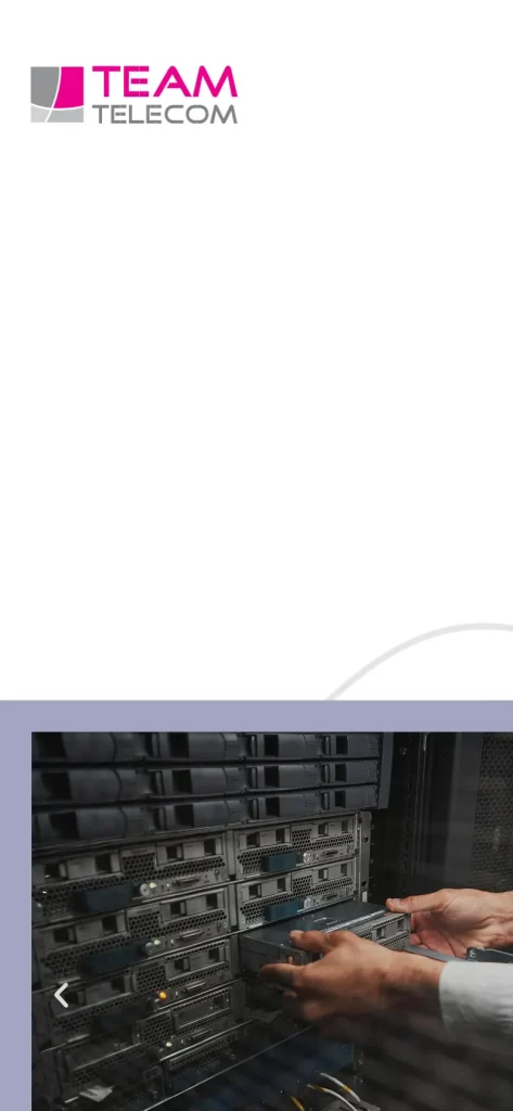 Captură de ecran a site-ului Team Telecom, versiunea pentru telefon
