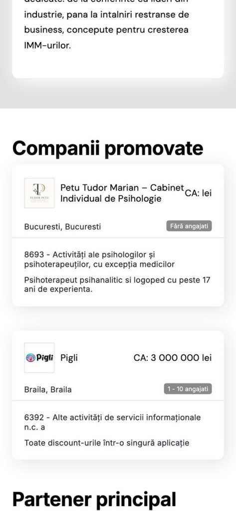 IMM Connect – captură